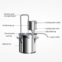 20l5gal moonshine apparatus for home brewing machine distillation brandy whiskey extraction brandy making machine