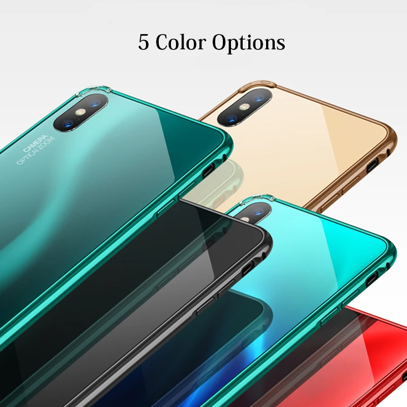 Чехол LUPHIE для iPhone Xs Max XR X 7 8 Plus Ультратонкий защитный чехол с металлическим оправа
