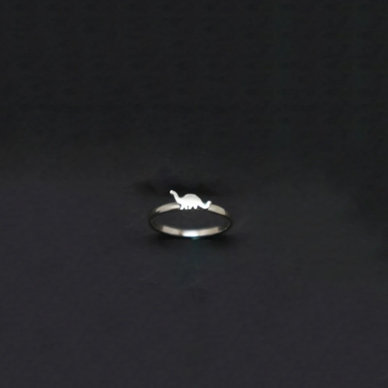 YIZIZAI милый маленький динозавр пары тонкие широкие кольца Модные животные