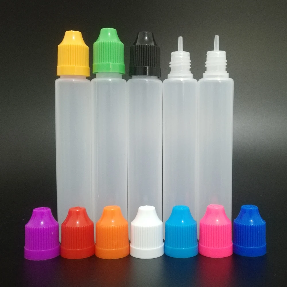 1000 шт. 30 мл длинное перо Форма жидкость для электронной сигареты бутылок PE мягкий