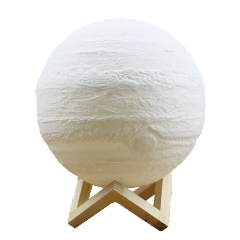 3D светильник с принтом лампа изображением Юпитера земная Лампа Рождественская