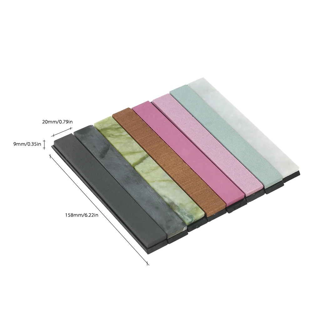 

New Homgeek 8pcs/set Knife Sharpener Kitchen Tools Whetstone Sharpening with Base Grindstone Set for Knives Kitchen Accessories
