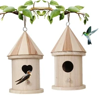 2020 new diy bird house bird nest outdoor hanging bird feeder kids crafts for outdoors garden home decoration bird cage nest