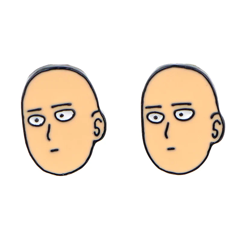 P4273 Dongmanli милые серьги гвоздики Saitama для женщин эмалевые вечерние ювелирные