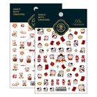 Японские 5D наклейки для ногтей Бабочка перья медведь Роза рельеф принцесса цветок счастливая кошка письмо 3D наклейки для украшения ногтей