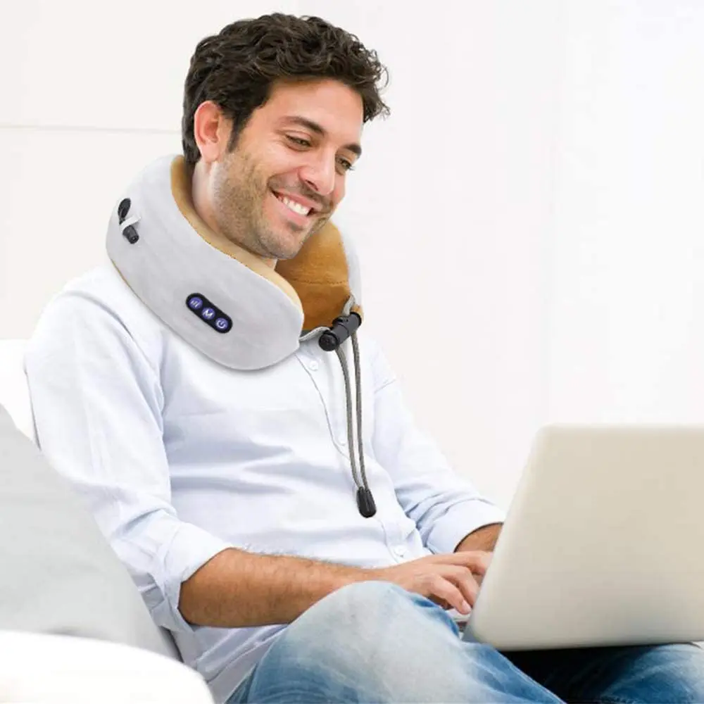 

Neck Massager U-shaped Massage Pillow Supporting Head And Neck Electric Kneading Massage For Home Car Office Usb Charging