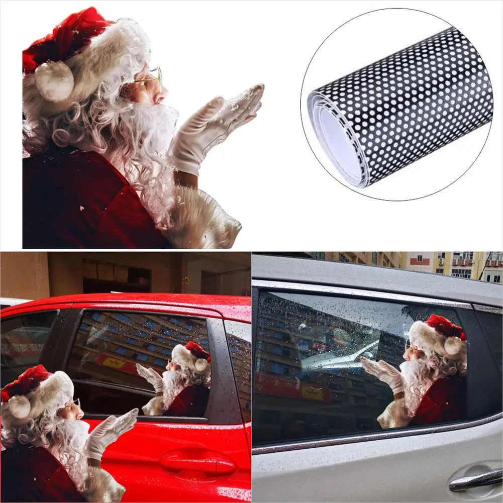 

Наклейки на окна автомобиля, Рождественское украшение, Санта-Клаус, автомобиль, автомобиль, заднее окно, задний стеклоочиститель, Виниловая...