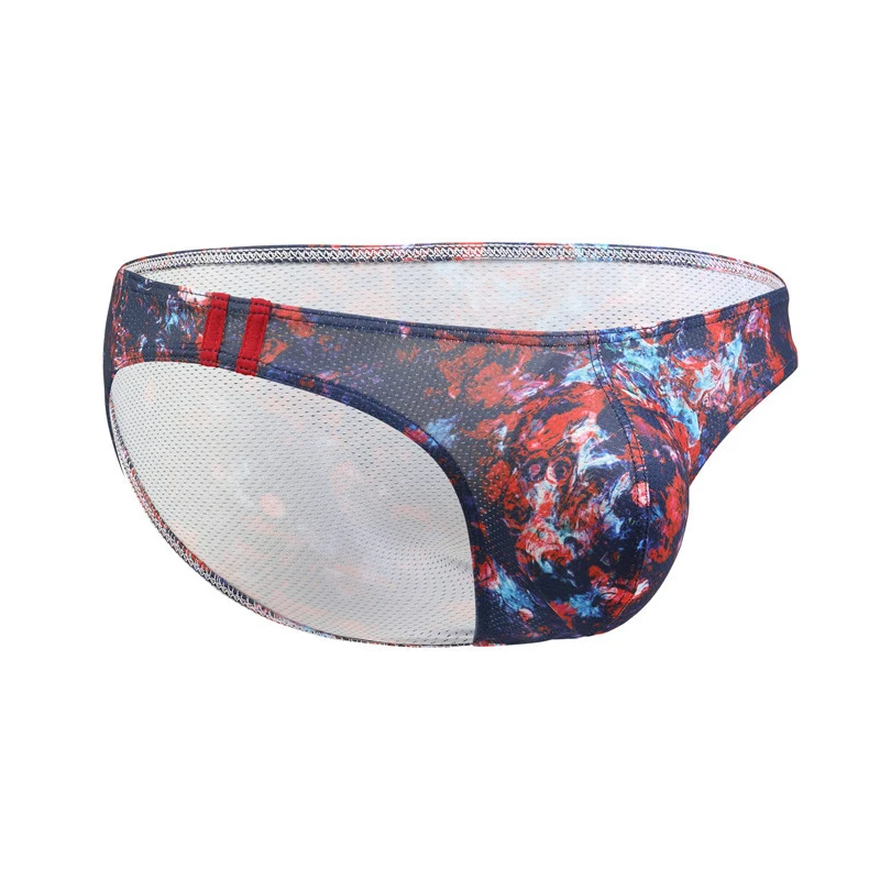 10PCS Lot Sexy Underwear Low Rise Male Printed Panties Men's Brief Nylon Underpants Boy Bikini Briefs Breathable Sexy Underwear