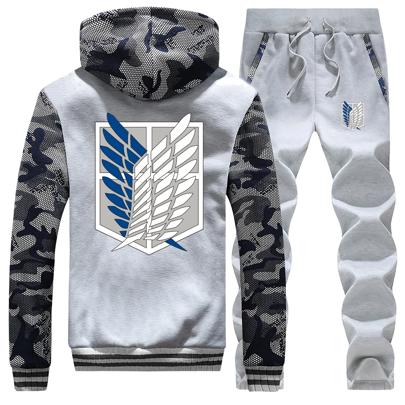 Мужской Камуфляжный комплект из 2 предметов толстовка с капюшоном и штаны атака