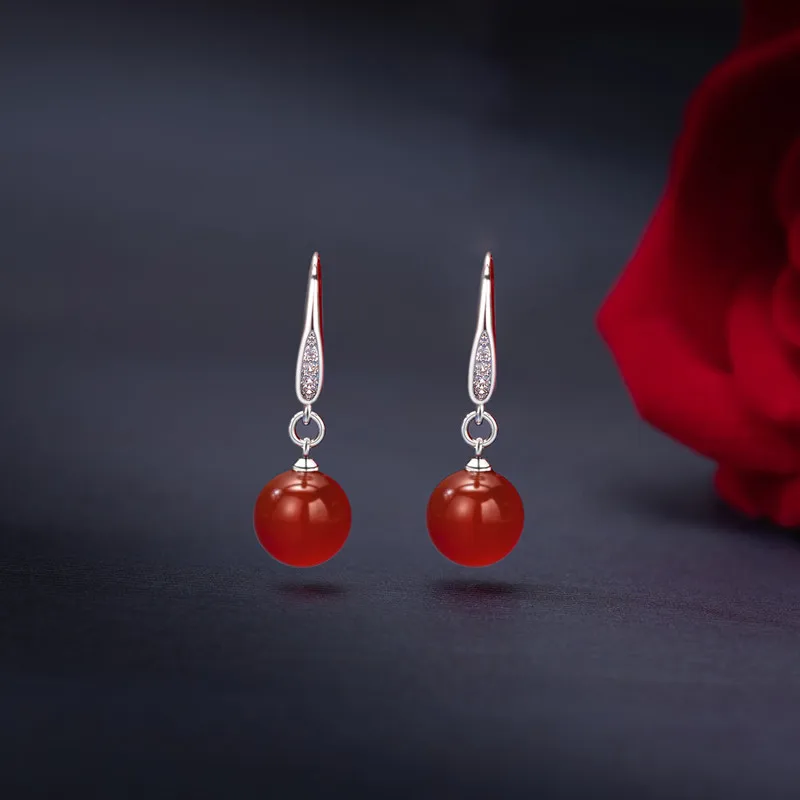 Женские серьги-подвески из натурального зеленого нефрита Амулет 925 серебра