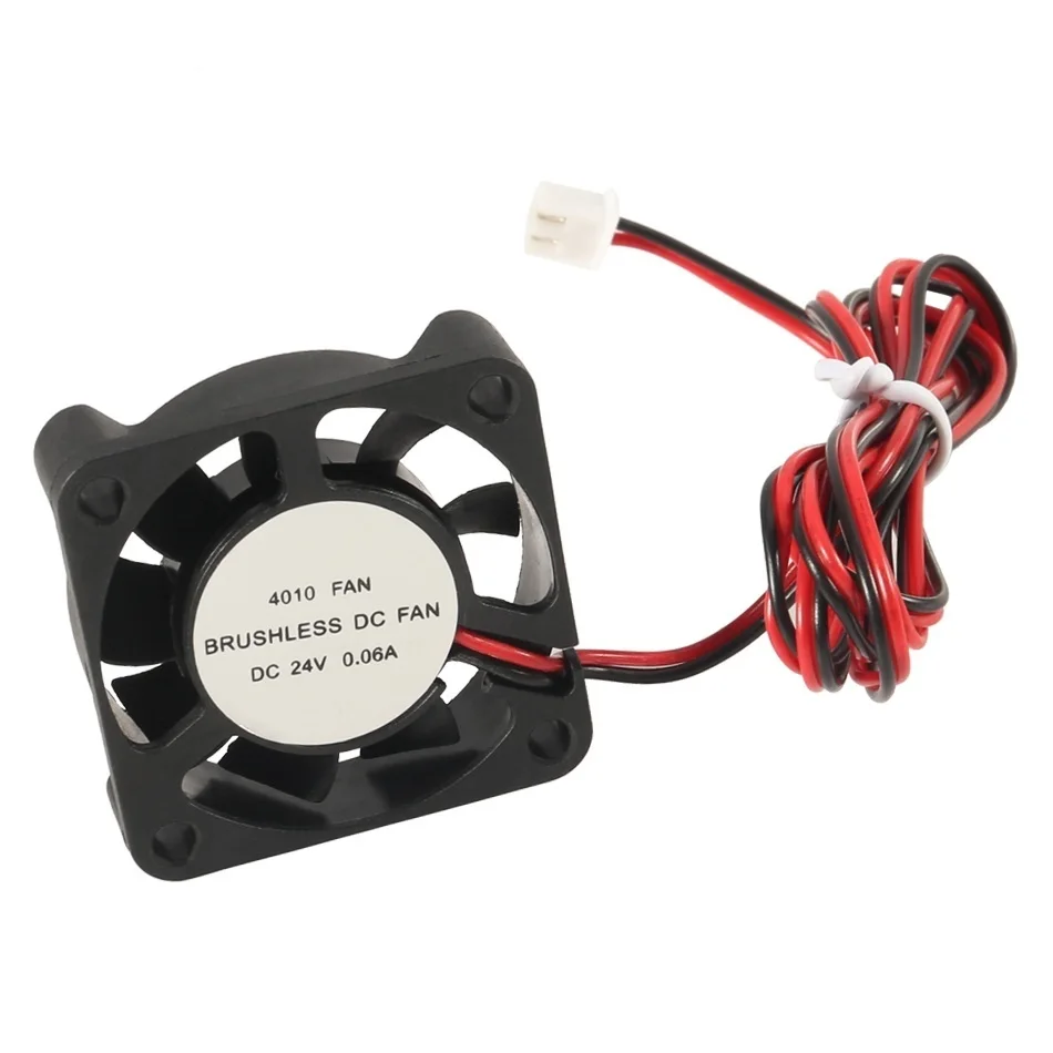 Aokin 2PCS 12V 24V 4010 Cooling Fan 2 Pin with Dupont Wire Brushless 40*40*10 Part for 3D Printer