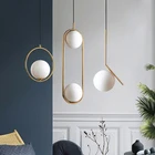 Современный стеклянные шаровые подвесные светильники скандинавский промышленный подвесной светильник для спальни, гостиной, столовой, подвесной светильник, домашний декор, люстра