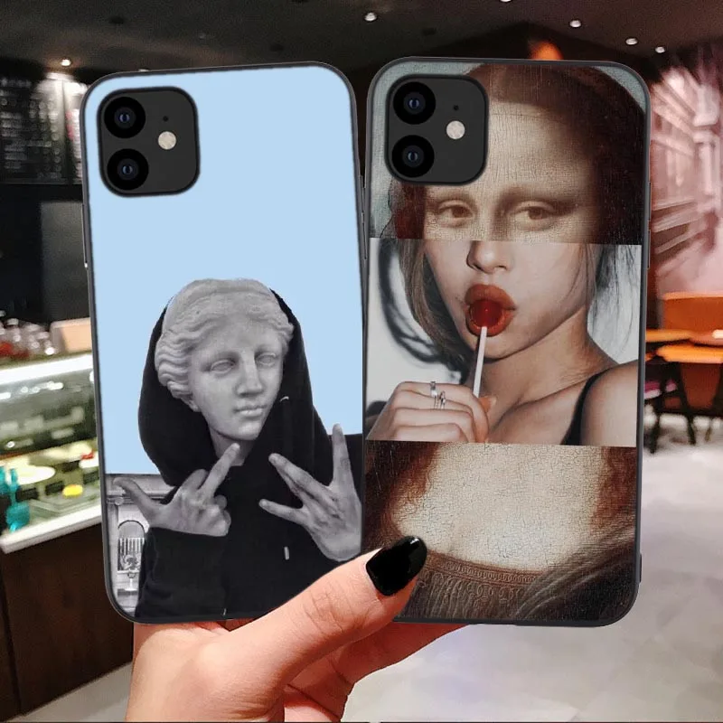 Новый Забавный чехол для iPhone 11 Pro Max 6 6s 7 8 Plus X XR XS телефона с абстрактным искусством