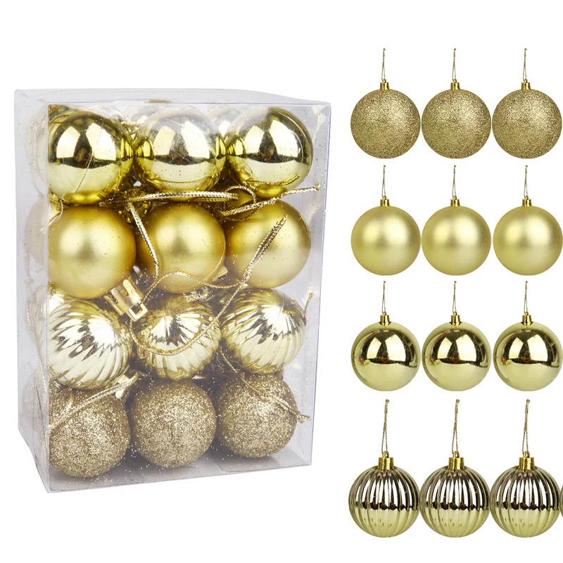 

24 шт./корт. 3 см, украшения в виде рождественских шаров для новогодней елки, подвесные елочные шарики, украшения, подвеска, украшение вечерние, новогодние подарки
