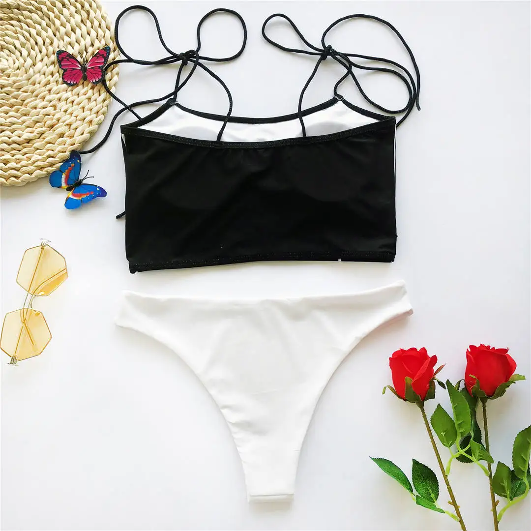 Новинка, Бразильский бикини, купальник для женщин, одежда для плавания, комплект бикини из двух предметов, укороченный топ, купальный костюм, купальный костюм, одежда для плавания, V1719