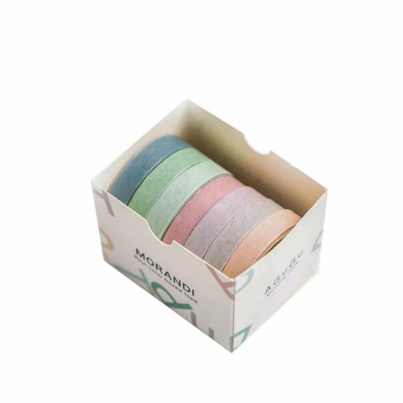 7 штук в штучной упаковке однотонный набор декоративного скотча Васи подходящая