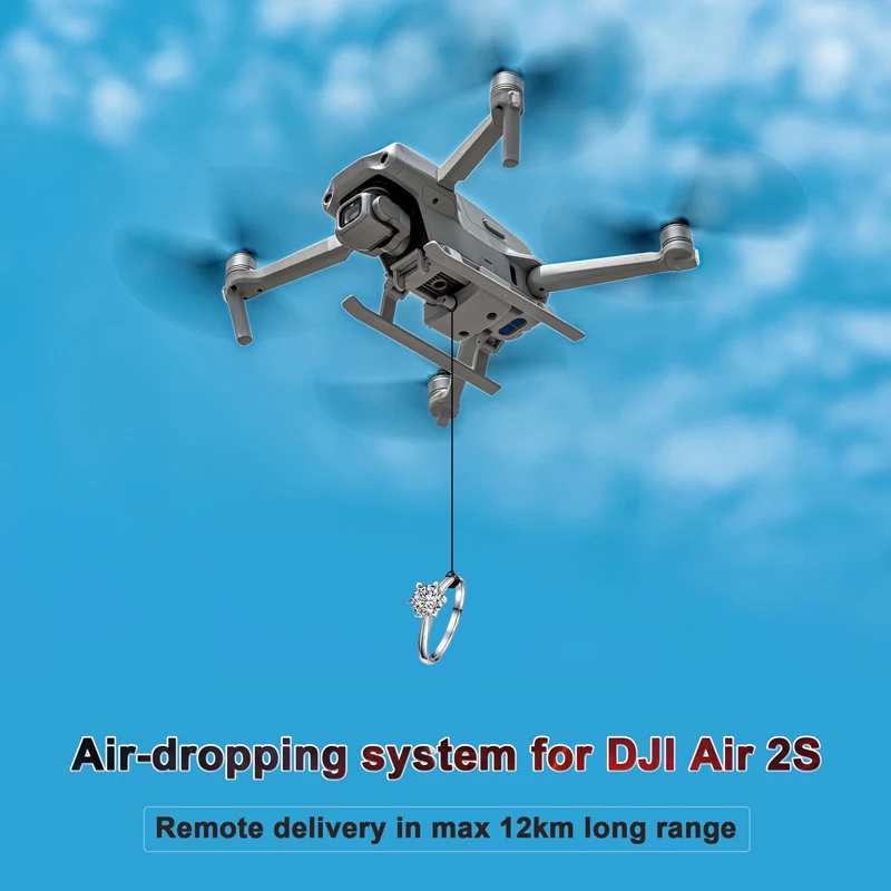 

Drone Airdrop System with Landing Gear for DJI Mavic Air 2S/2 Drone Fishing Bait Wedding Ring Gift Deliver Life Rescue Thrower