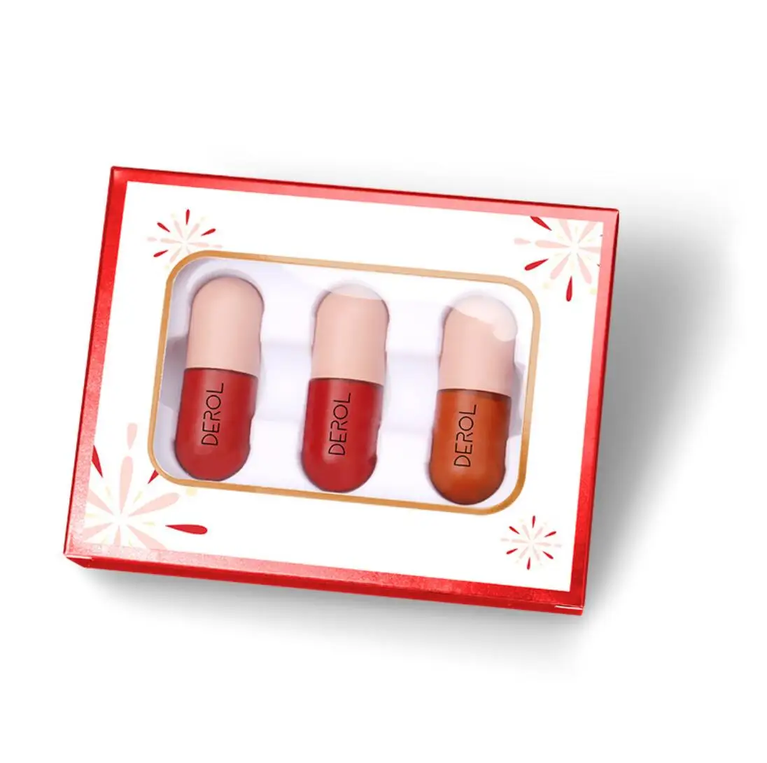 

Capsule Matte Liquid Lipstick Niche Female Student Matte 3 Sets Of Lip Glaze
