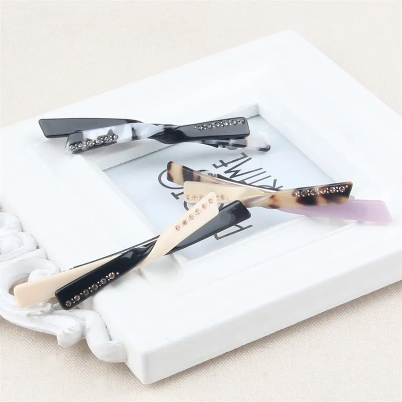 Винтажные заколки для волос с бантом ацетатные модные головные уборы женщин и