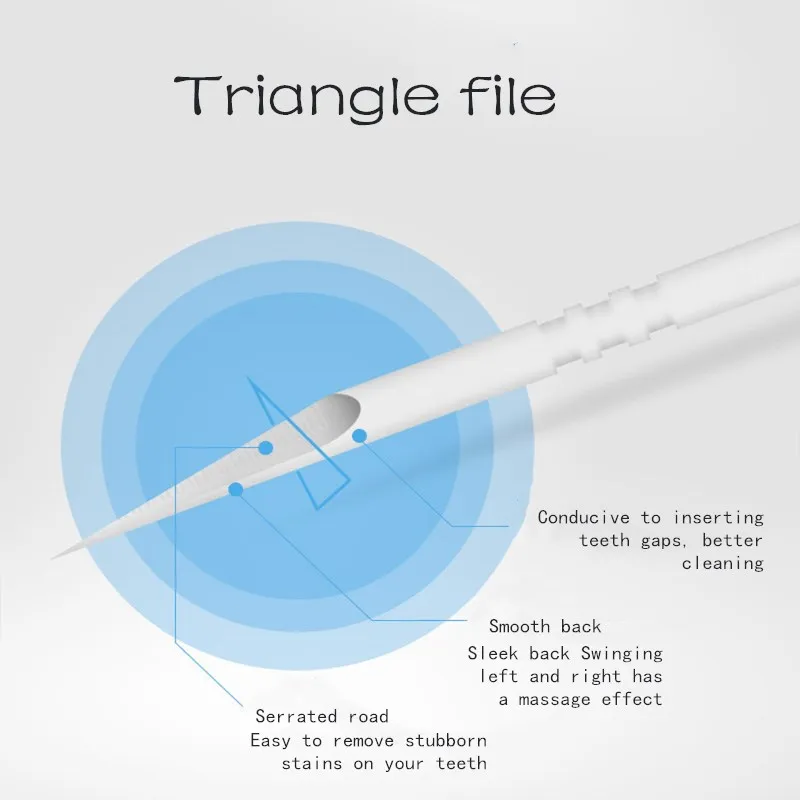 100 шт. двойные сверхтонкие зубные палочки зубная нить стержни щетка бамбуковая