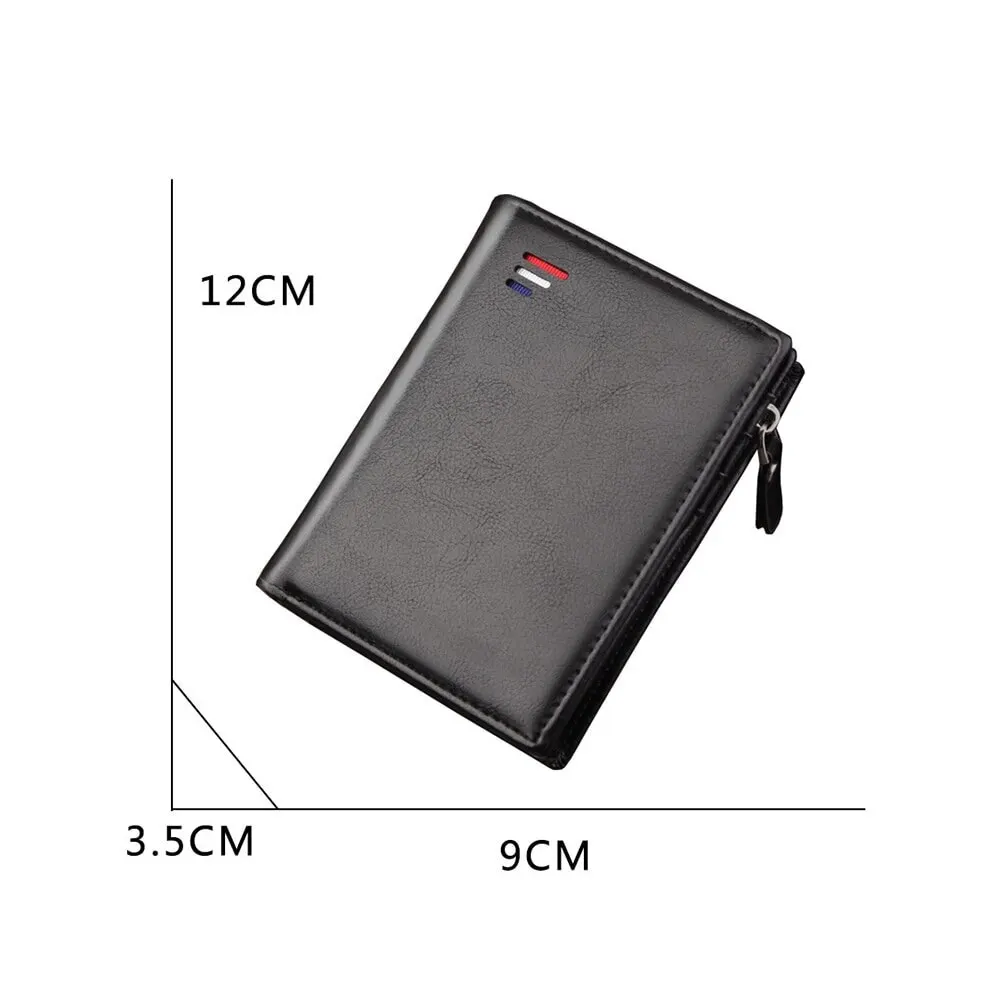 

2020 Vintage Men Leather Luxury Wallet Short Slim Male Purses Money Clip Credit Card Dollar Cow Leather Wallet Mens Card Purse