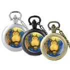 Классические арт сова стекло кабошон кварцевые карманные часы винтажные мужские женские кулон ожерелье цепочка часы