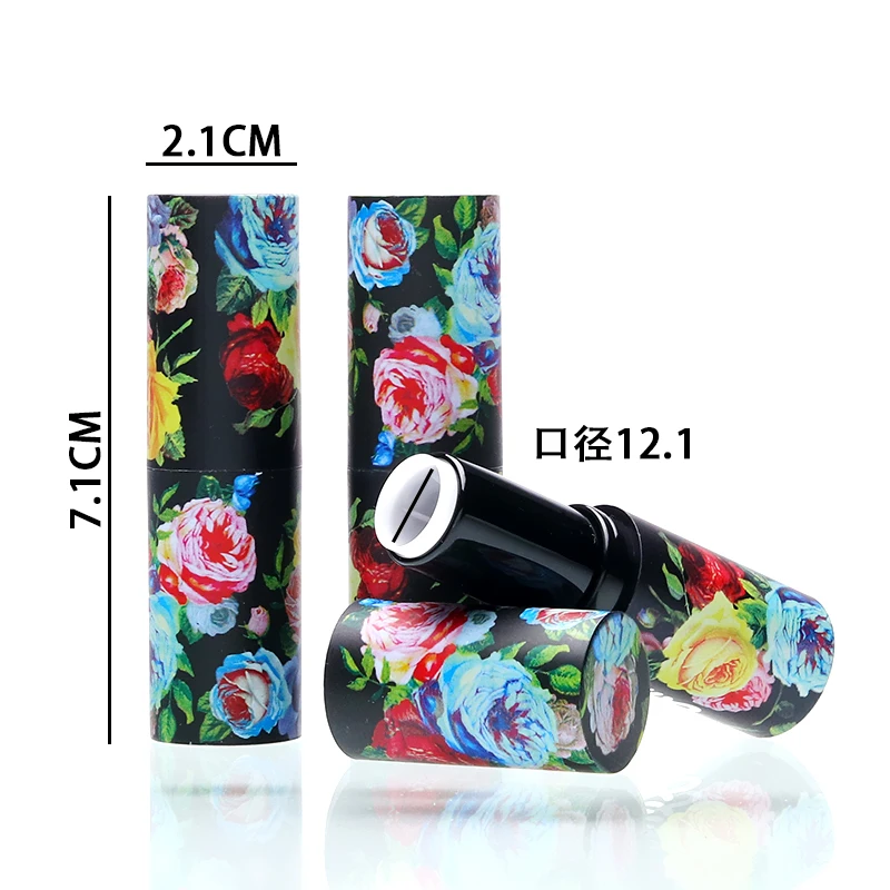 

10/20/50pcs Color Pattern Lipstick Tube High Quality Empty Lip Rouge Mouth Container DIY Cosmetic Lip Gloss Pipe Shell Wholesale