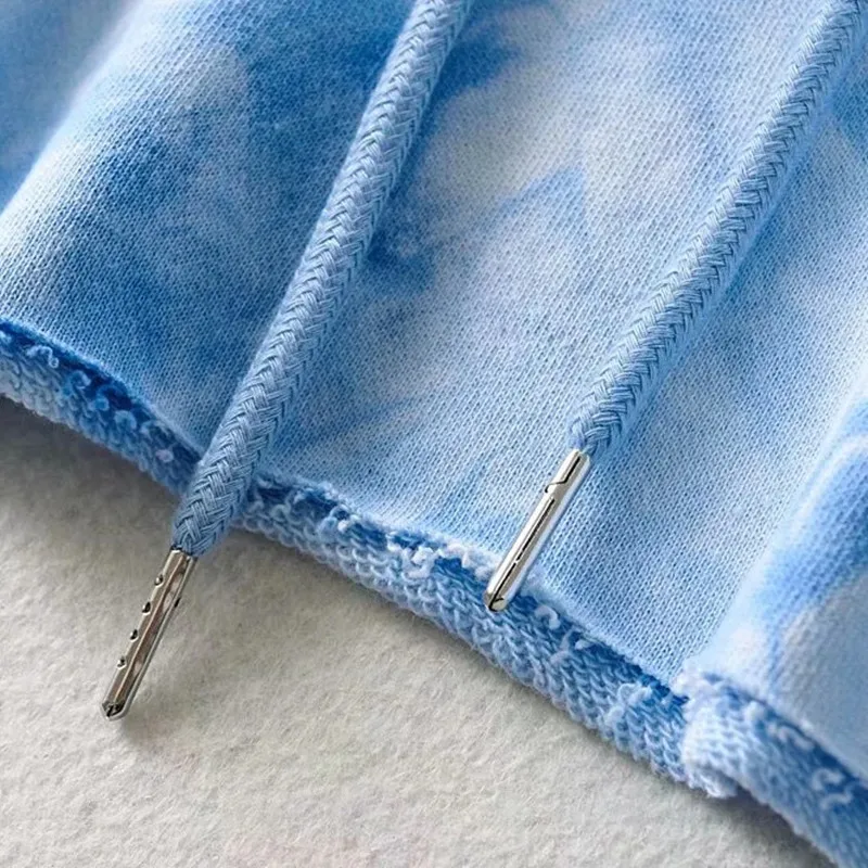 

Long sleeve crop top tie-dye hoodie women INS autumn short sweatshirt pullover clothing hooded woman hoodies sudadera mujer