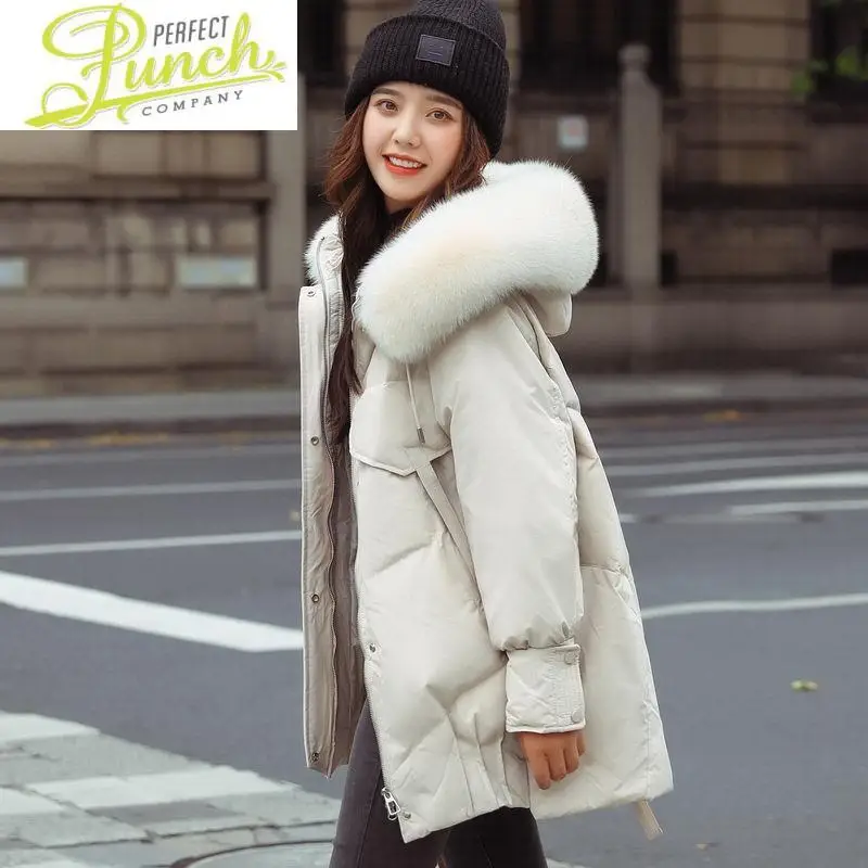 

Women's Down Winter Thicken Woman Jacket Hooded Parka Fox Fur Collar Female Coats and Jackets Women Abrigos Mujer WPY1202