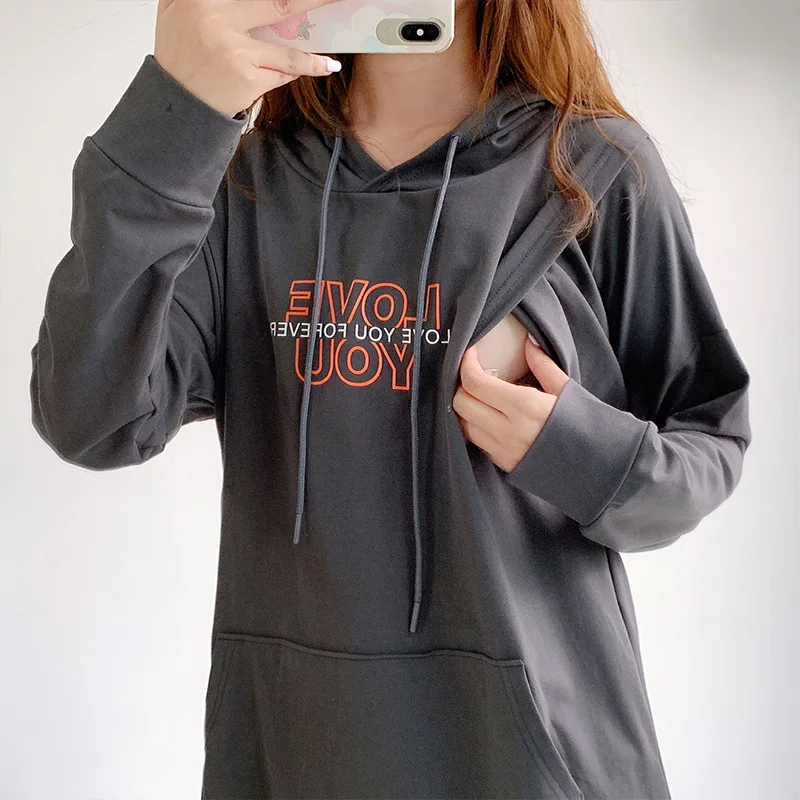 

Свитер для кормящих матерей, тонкая хлопковая одежда для беременных