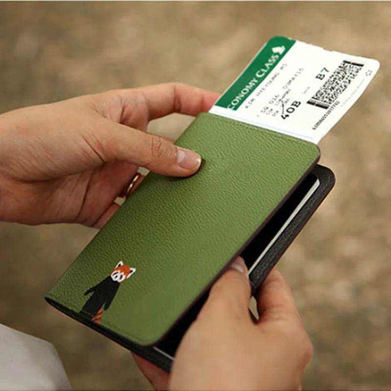 Дорожная кожаная сумка для паспорта женщин и мужчин держатель карт дорожная