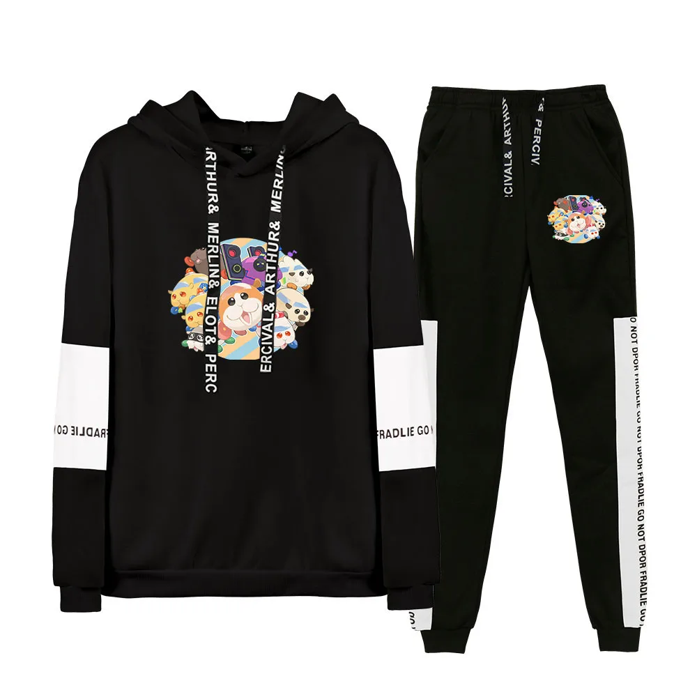 

Pui Pui Molcar Hoodie Unisex Tracksuit Two Piece Set Hoodie+Sweatpants Women Men's Sets Harajuku Streetwear Fashion Clothes