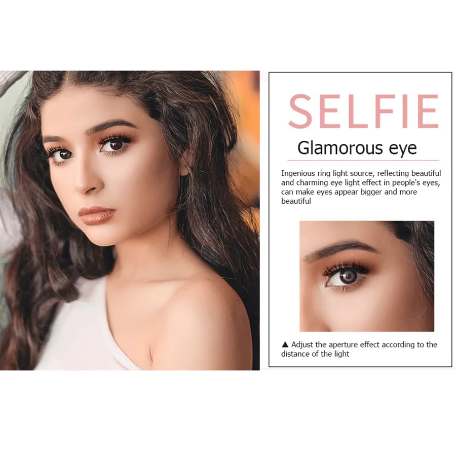 MAMEN светодиодный кольцевой светильник с регулируемой яркостью для селфи 8 дюймов