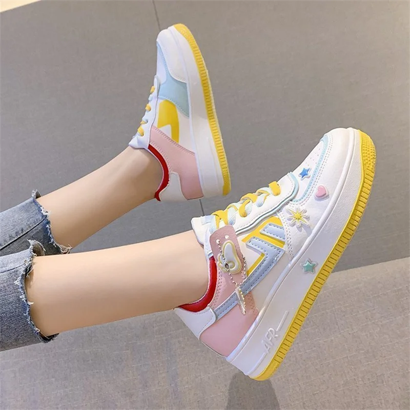 

Женские парусиновые кроссовки в японском стиле, Лоскутная женская обувь, милая обувь для девочек в стиле "Лолита", стикеры, Zapatillas Mujer