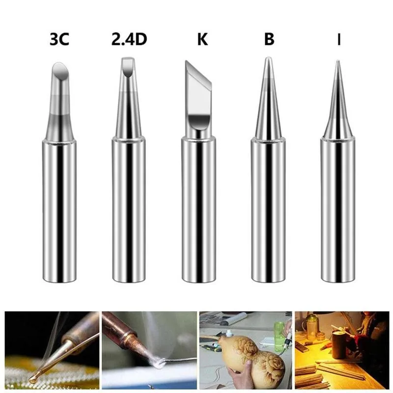 

3/5pcs I B K 2.4D 3C Soldering Iron Pure Copper 900M Hot Inside Iron Soldering Copper Electric Iron Soldering Head Bare Tip J2A5