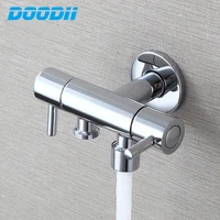 doodii 304 stainless steel spray gun faucet dual purpose one in two out mop pool single cold faucet toilet companion set