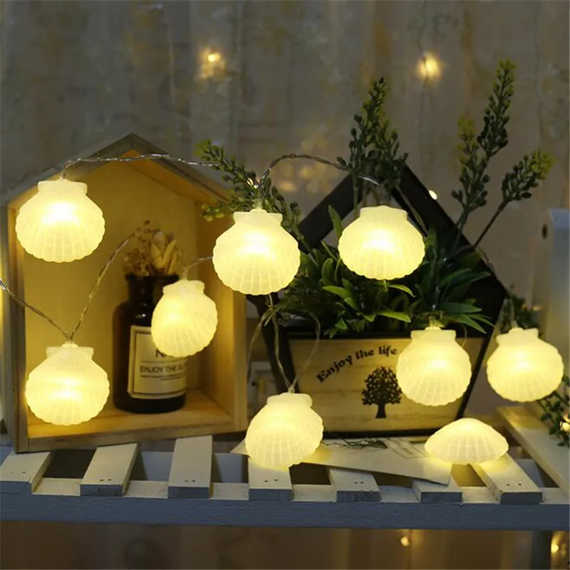 DIY LED String Shell наружная Водонепроницаемая Ремесленная Лампа для рождественской