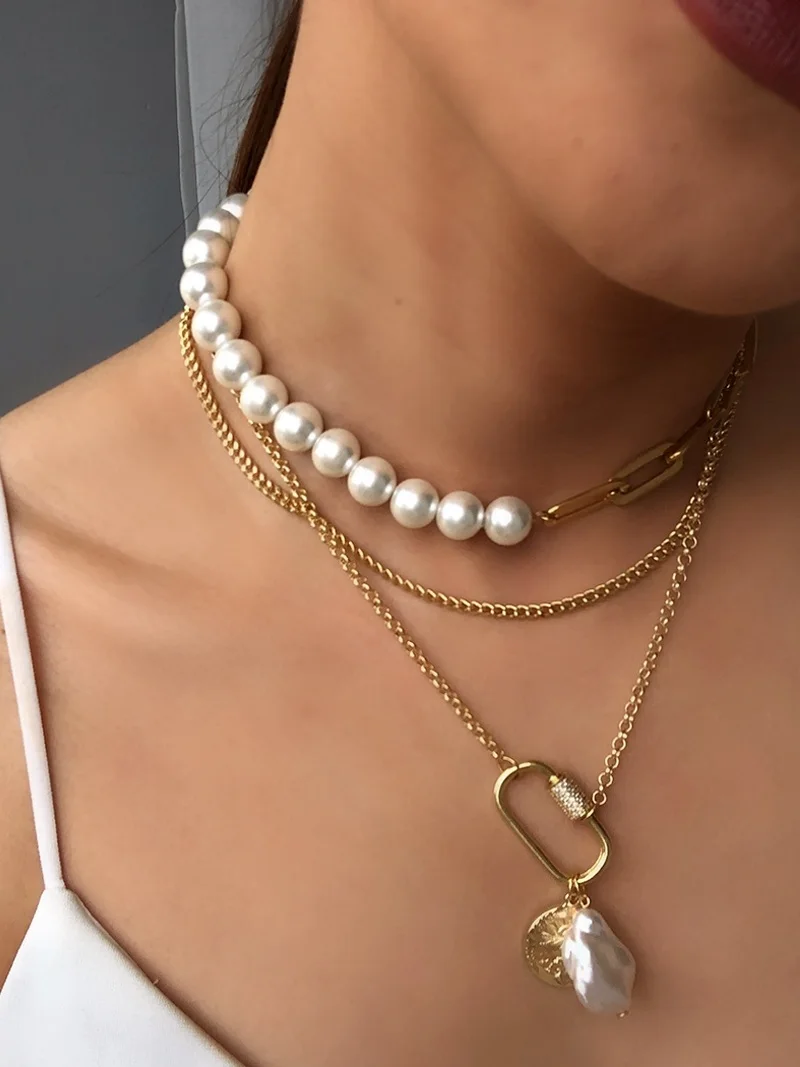 Ожерелье из кубинской цепи в стиле панк для мужчин и женщин винтажное Ювелирное