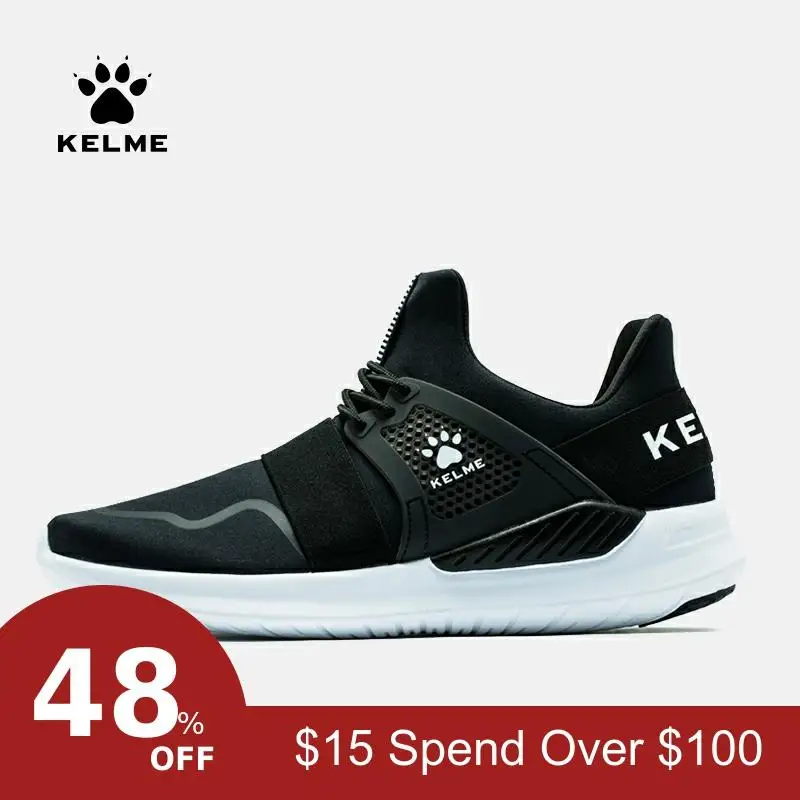 KELME спортивная обувь мужская легкая дышащая черная обувь для отдыха Нескользящая прогулочная беговая Обувь 6881200