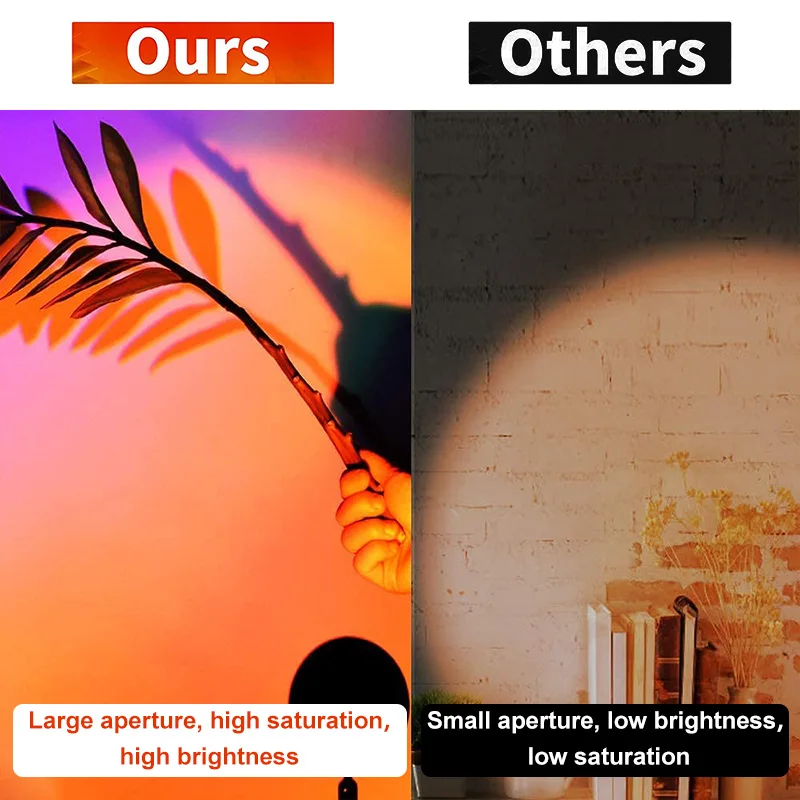 Закат проекционная лампа Led светильник атмосфера радуга Лампа с гало для Спальня