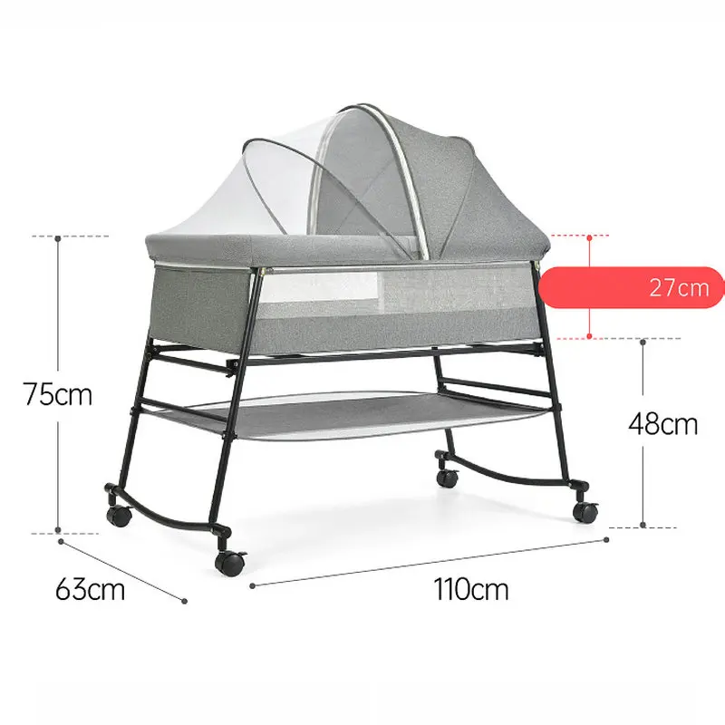 

Многофункциональная Складная комфортная Детская кроватка, большая кровать с прорезью, подвижная портативная кроватка для новорожденных
