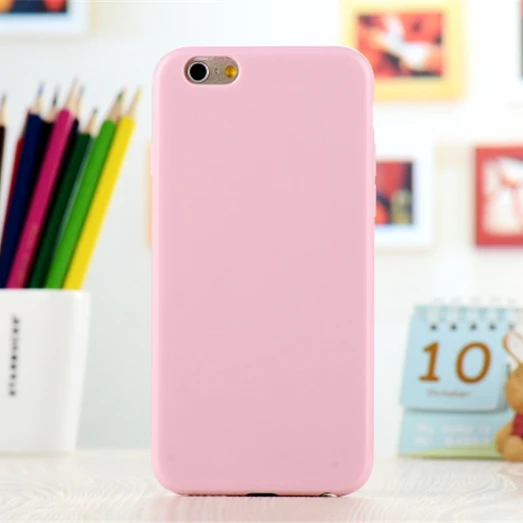 Мягкий силиконовый гелевый Чехол карамельного цвета для Apple iPhone 6 6S Plus 5 5S SE 5C