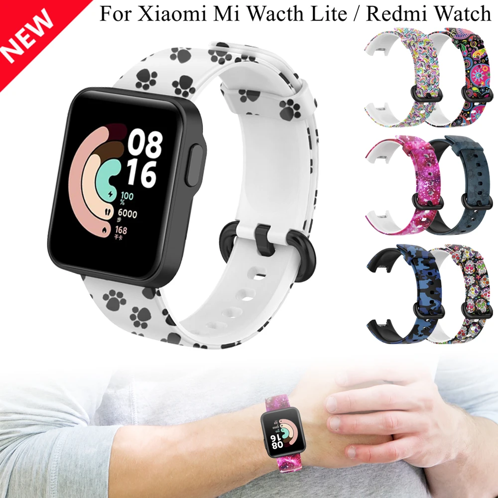 

Printed Silicone Strap For Xiaomi Mi Watch Lite Smart Watch Replacement Sport Bracelet Wristband for Redmi Watch Accessories