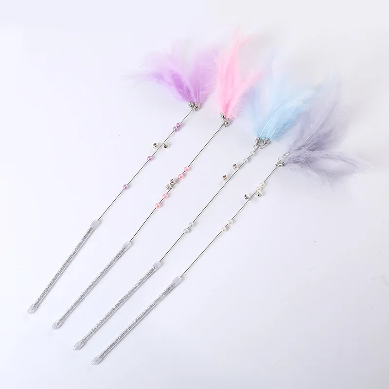 Сказочная палочка с перьями кошачья интерактивная игрушка 4 цвета новый стиль