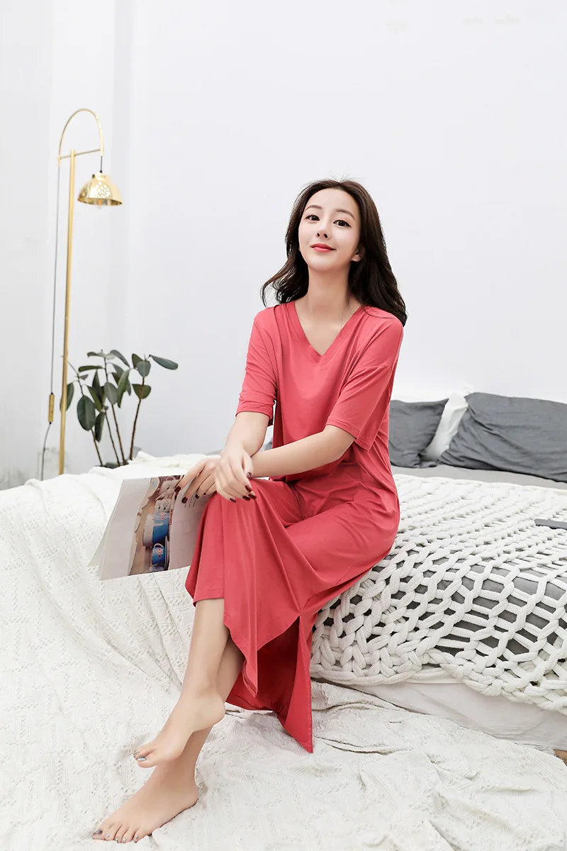 Сексуальные женские ночные рубашки с v образным вырезом одежда для сна платья