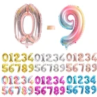 Воздушный шар в виде цифр большого размера, фольга розового, золотого, серебряного цветов, цифровой, для детей и взрослых, праздничные принадлежности для будущей мамы, 3240 дюймов