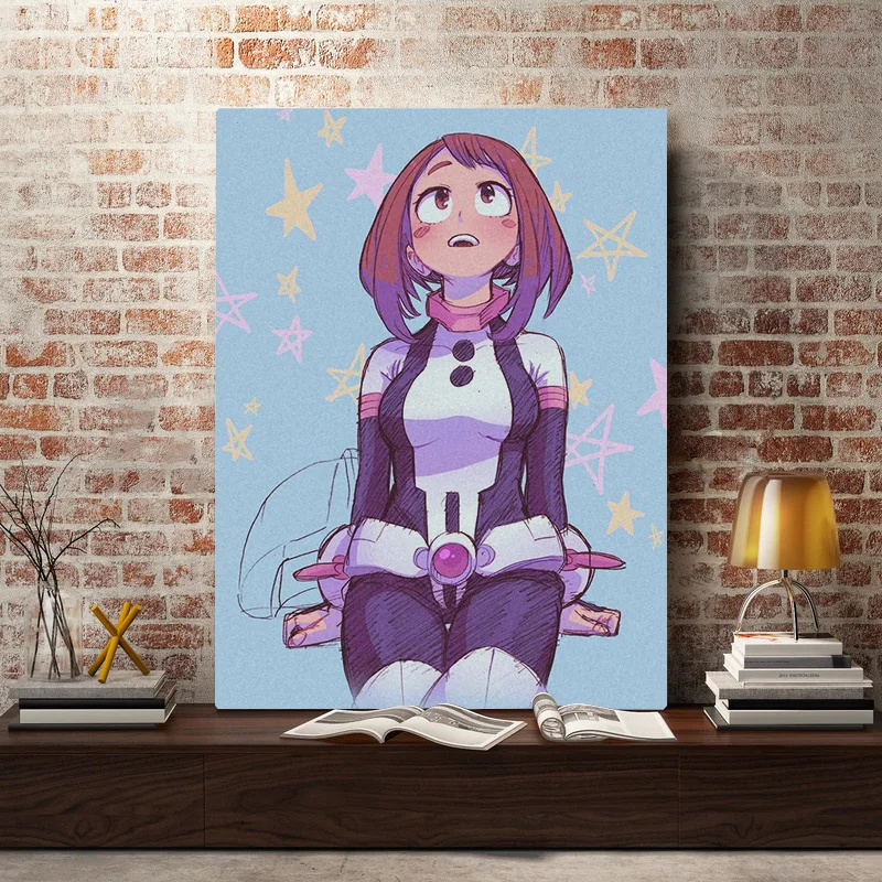 Художественный плакат Uravity Ochaco Uraraka Boku no Hero academic украшение на холсте печать для
