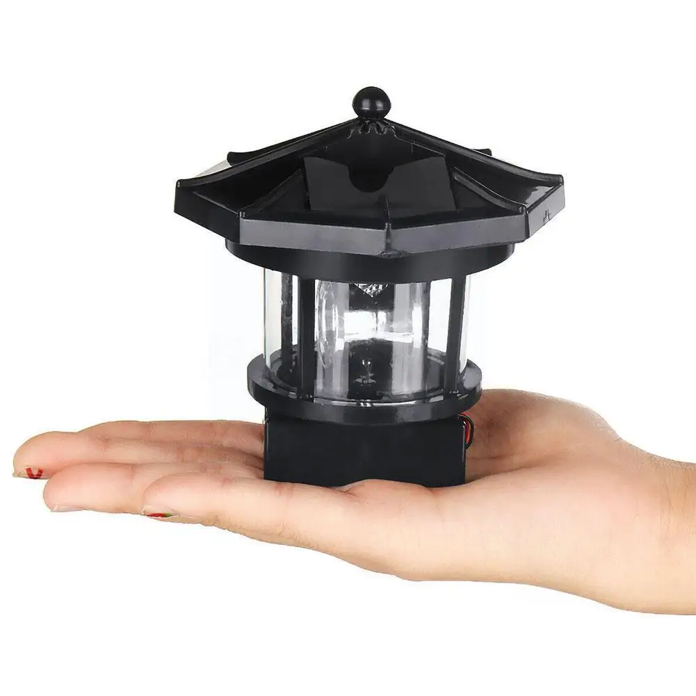 

Casual Lighthouse Led Solar Revolving Light Outdoor Courtyard Tower Decoration Landscape Whirling Light Waterproof Inductio B9a2