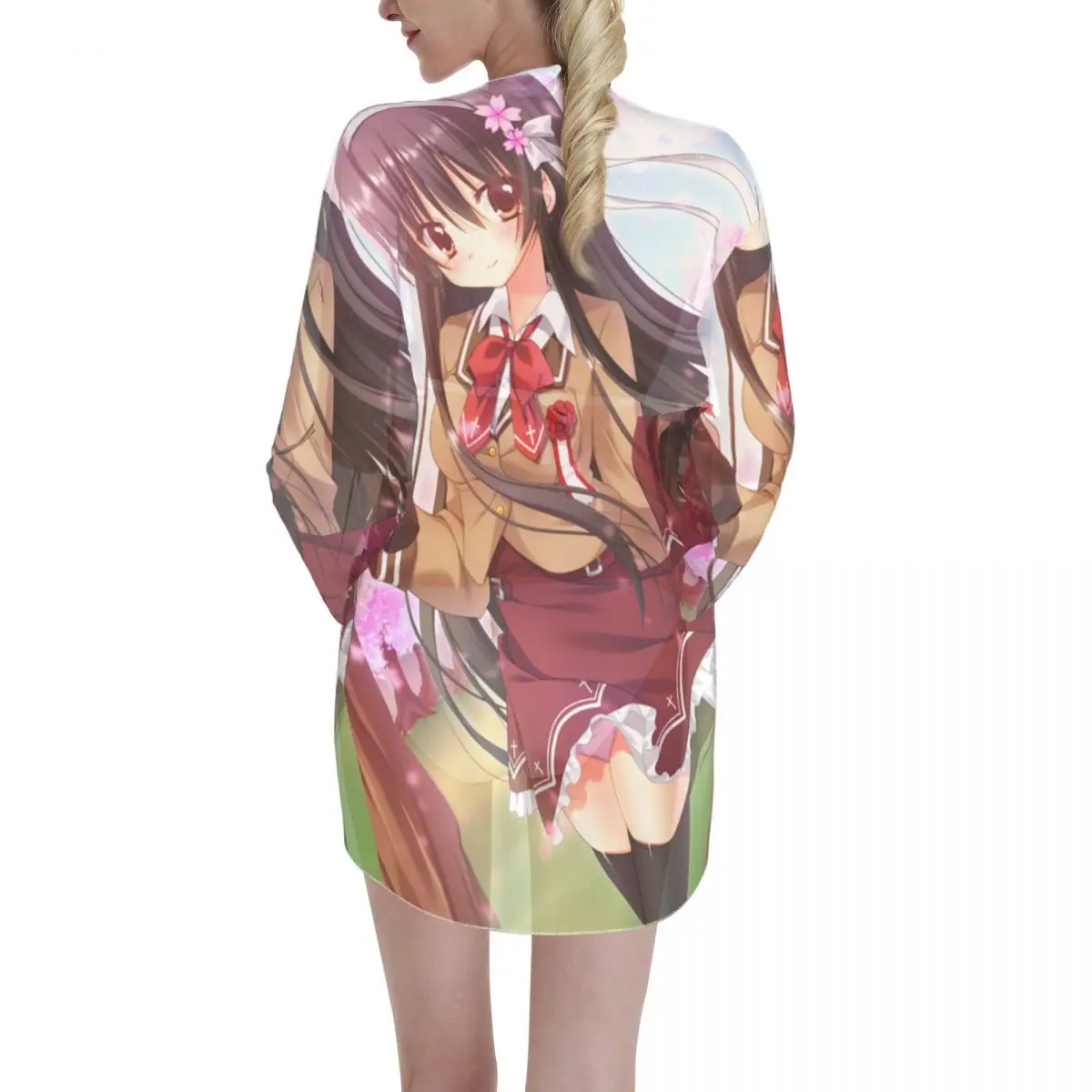 

Ladies summer beach Ladies kimono cardigan outer cover with Ladies kimono cardigan sunscreen blouse, swimsuit blouse