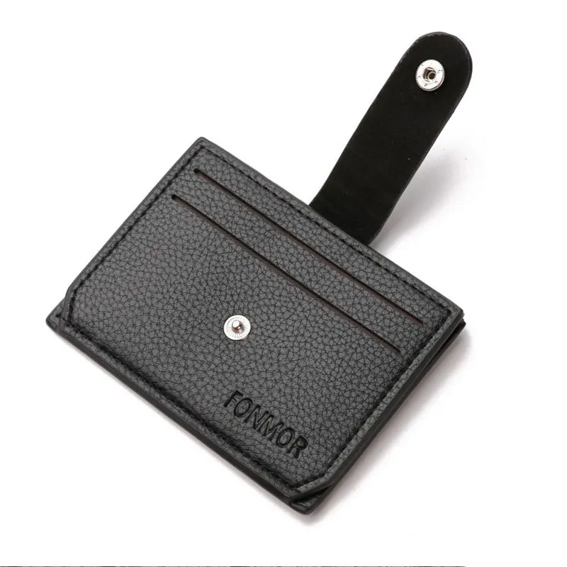 Fashion Unisex Card Holder Women PU Slim Small Wallet Card Retro Leather Men Wallet Business Package Coin Purse Card Holder